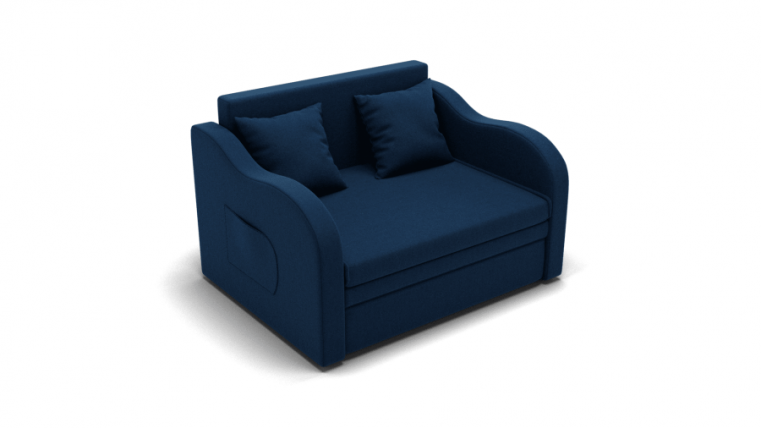 Диван Бали (ЗР) Цвет фасада: Синий; Тип: Прямой; Материал фасада: Металл/Велюр_0