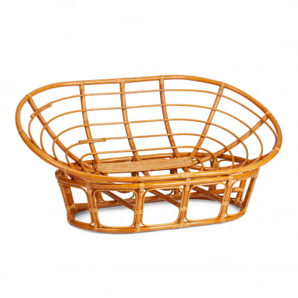 Диван MAMASAN/МАМАСАН 23/02 W /с подушкой/ подушка 182х119 см, 169х102х80 см, Pecan (орех), ткань, оранжевый, С 23_4