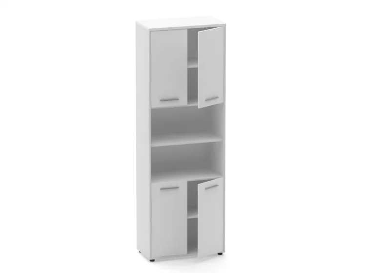 Шкаф 5 широкий закрытый с 2 -мя открытыми полками Deka 10.23.121 Белый_1