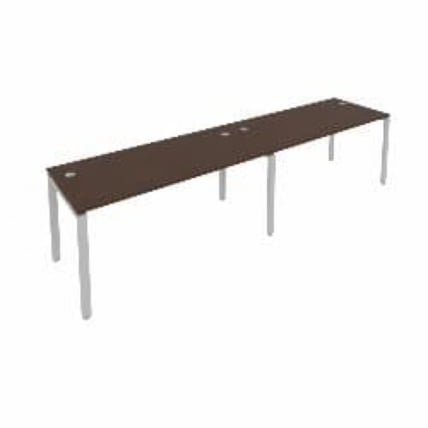 Рабочая станция на 2 раб.места Metal System Б.СМ-2.4 Венге/Серый_0