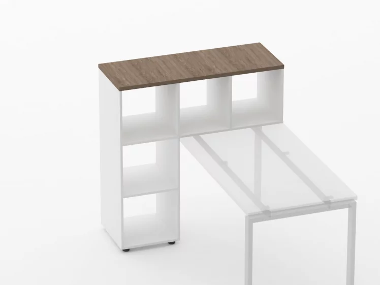 Стеллаж к столу Deka 9.07.11 Дуб Верцаска/Белый_2