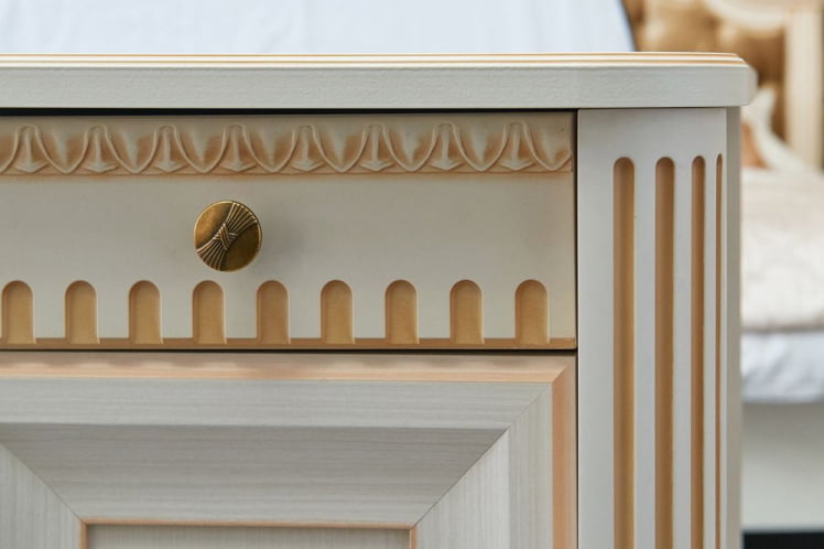 Комплект мебели для спальни Марлен №5 Кремовый белый Патина_8