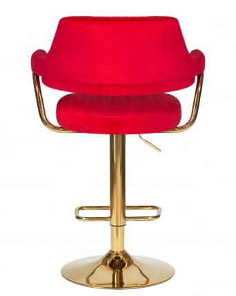 Стул барный DOBRIN CHARLY GOLD Красный велюр MJ9-45_4