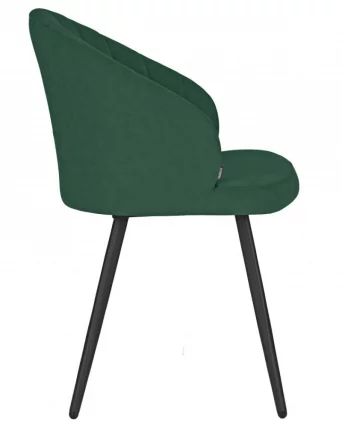 Стул обеденный DOBRIN NAOMI (ЭМАЛЬ ЧЕРНЫЙ МУАР велюр Catania Izumrud)_3