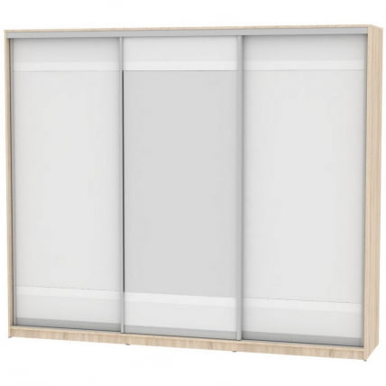 Шкаф-купе B-220х270х60-2(ДСС-Белый-D9D10D9)_0