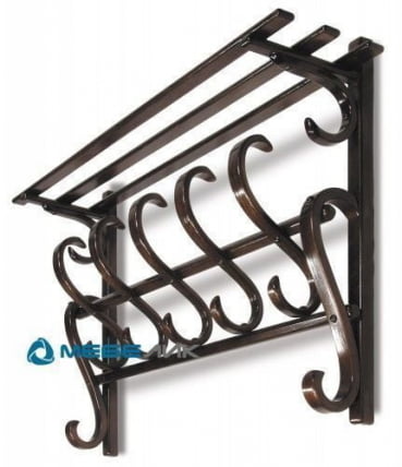 Вешалка настенная В 7Н Тёмно-коричневый_0