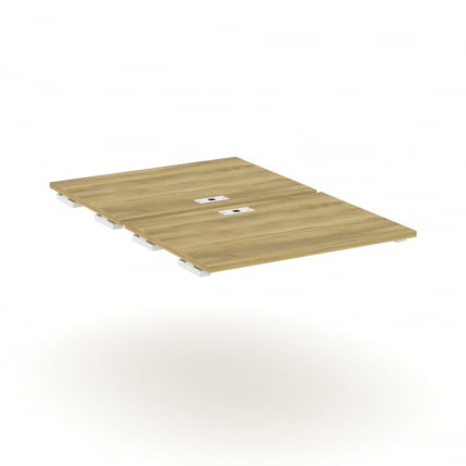 Двойной стол-приставка к двум опорным тумбам/шкафам CONCEPT CN.DSPR-005 Дуб Винченцо Белый_0