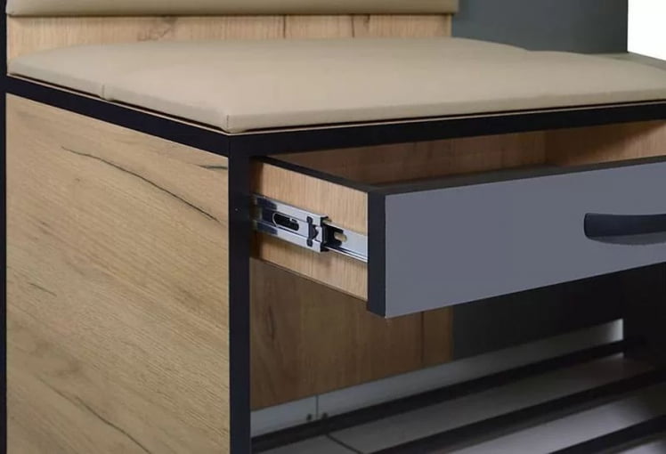 Прихожая Ольга-Лофт 4 Дуб Крафт золотой Темно-серый_3