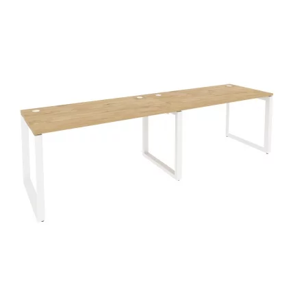 Рабочая станция на О-образном м/к ОНИКС О.МО-РС-2.3.7 Тиквуд Светлый/Белый / ONIX O.MO-RS-2.3.7_0