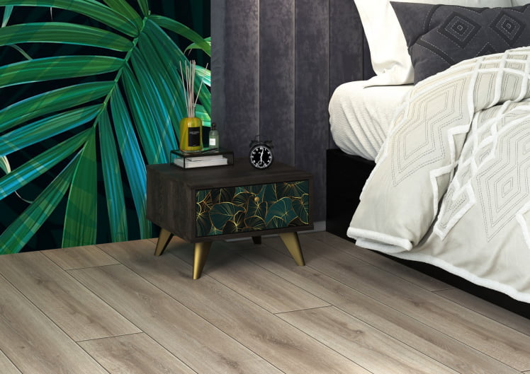 Тумба прикроватная Фьюжн ТМ-004 АРТ Угольный камень/VINIL_2