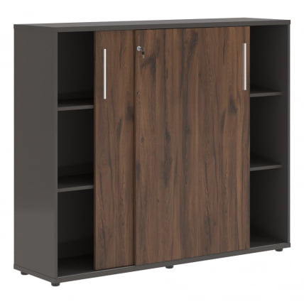 Шкаф с дверьми-купе ЕДИС ЕМC 1643 Дуб Денвер темный Белый Мокко / EDIS EMC_1