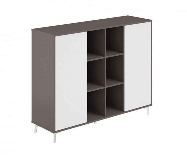 Шкаф средний с нишей Сирио СР.303.ВФ.ВХ.ВХ Вольфрам Белый / Sirio SR.303.WF.WH.WH_0