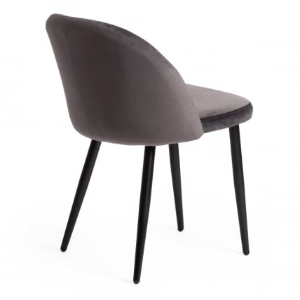 Стул MELODY (mod. 4997) металл/вельвет, 52х49х78см, серый/черные ножки_2