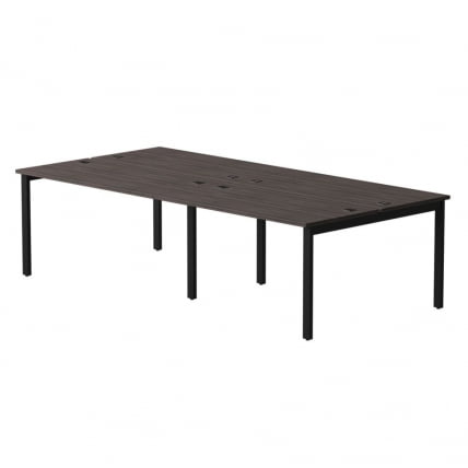 Бенч-система на 4 места на металлокаркасе, опоры 45 гр Everprof EVO 254S0 (3160) Дуб Пасадена Черный_0