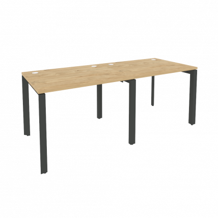 Рабочая станция на П-образном м/к ОНИКС О.МП-РС-2.1.8 Тиквуд Светлый/Антрацит / ONIX O.MP-RS-2.1.8_0