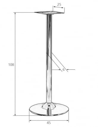 Подстолье барное ДОБРИН АЛАН ХИГХ БЛАCК / DOBRIN ALAN HIGH BLACK_5