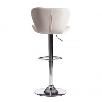 Стул барный AVIONIC (mod. KY712A) металл/экокожа, 45*53*86-107 см, белый/хром_3