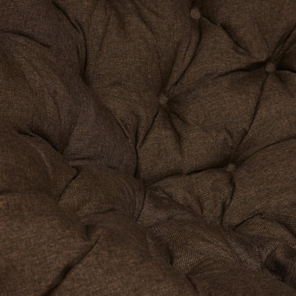 Кресло PAPASAN 23/01 W /с подушкой/ диаметр подушки 125 см, 115х101х104 см, Antique brown (античный черно-коричневый), ткань Коричневый_4