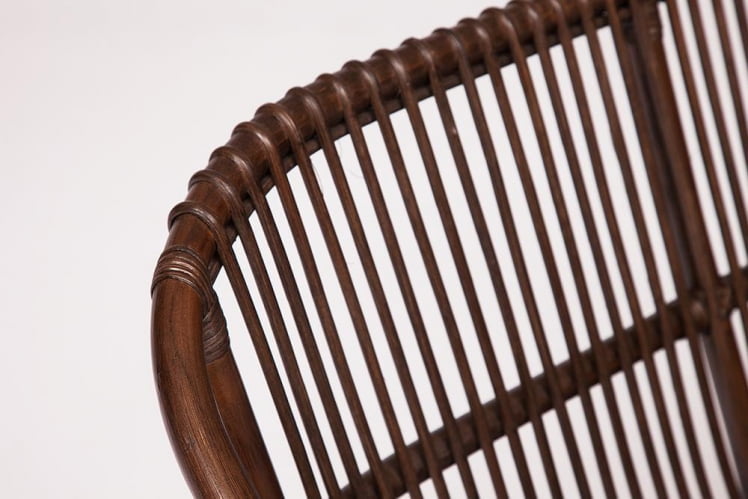 КОМПЛЕКТ НЕВ БОГОТА ( диван + 2 кресла + стол со стеклом ) /с подушками/ ротанг, кр:61х67х78,5см, дв:108х66х78,5см, ст:Д60х56,5см, валнут (грецкий орех) / NEW BOGOTA ст:D60х56,5см, walnut_2