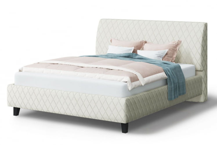 Кровать Хилтон, 2000 * 1200 мм, серо-белый_0