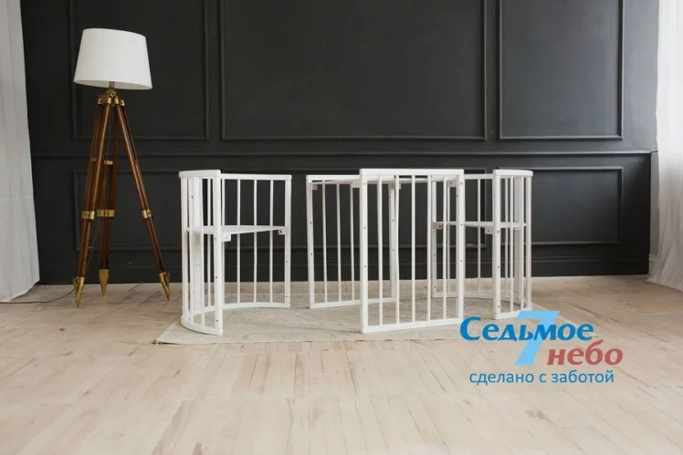 Кровать-трансформер 6-в-1 Merry Happy 01 Комплект Белая_2