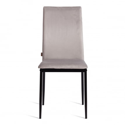 Стул CAPRI (mod. BC565-DC) металл, флок, 43 х 53 х 92 см, Light grey (светло-серый) HLR14 / черный_4