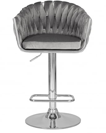 Стул барный DOBRIN MARCEL Серый велюр MJ9-75_5