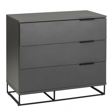 Комод 3 ящика CITY 400955801h Графит_0