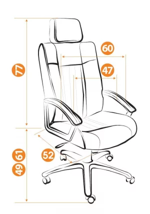 Кресло руководителя Oxford хром коричневый 36-36_5