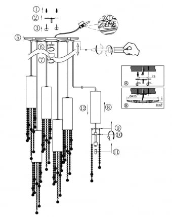 Подвесная люстра Odeon Light Notts 2571/6_2