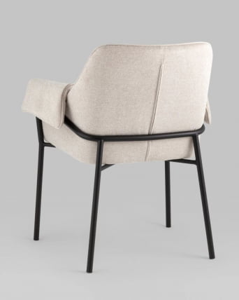 Кресло лаунж Бесс рогожка Бежевый_4