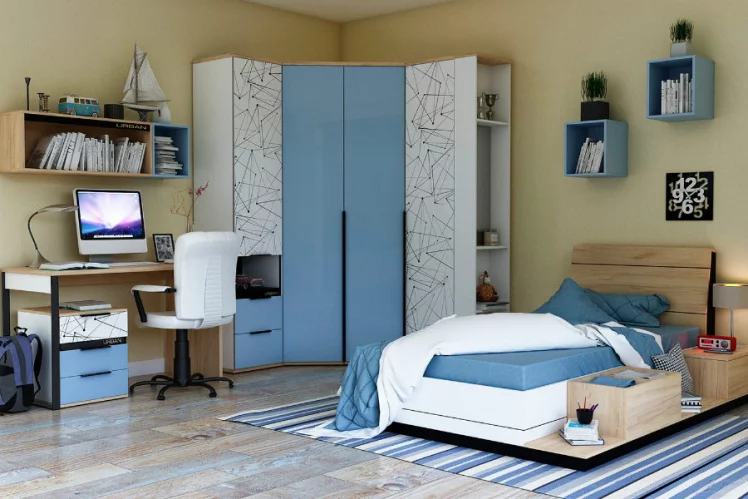 Модульная детская Урбан Урбан №3 Белый/Капри Синий_0