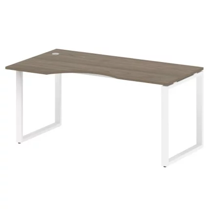 Стол криволинейный левый на О-образном м/к METAL SYSTEM БО.СА-1 Л Вяз/Белый_0