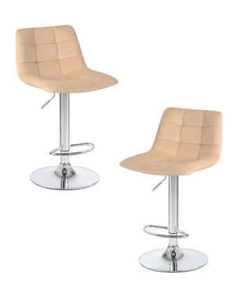Стул барный ДОБРИН ТАИЛОР (бежевый велюр (МДЖ9-10)) 2 шт / DOBRIN TAILOR (MJ9-10))_0