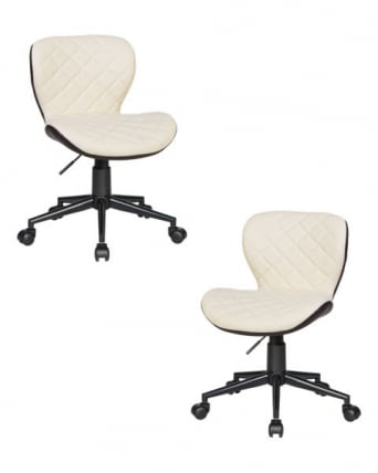 Офисное кресло для персонала ДОБРИН РОРЙ (кремово-коричневый) 2 шт / DOBRIN RORY_0