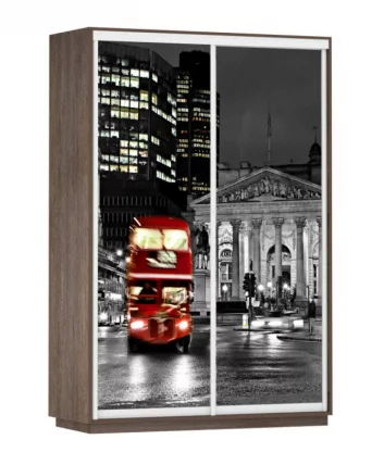 Шкаф-купе двухдверный Экспресс Дуо 1600х2400h Лондон/Венге_0