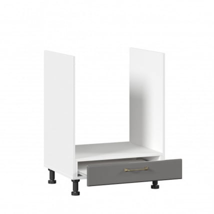 Тумба кухонная 600 для встраиваемой техники Джелатто ЛД 241.250.000.098 Белый Оникс серый_1