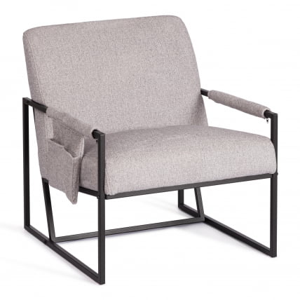 Кресло Чарли ЛУКС/Чарли Люкс велюр/букле, ВТ шапе силвер, 70х80х82 см / Charli LUX/Чарли VT shape silver,_0