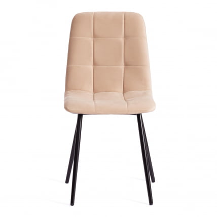 Стул CHILLY MAX Велюр/металл , 45 х 54 х 90 см , бежевый/черный_4