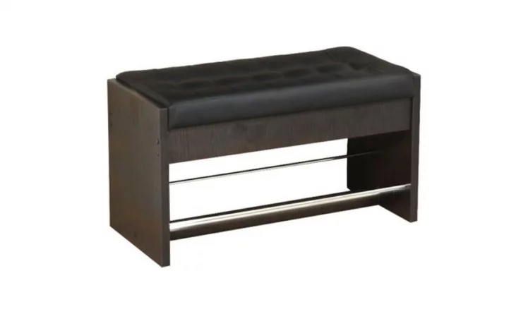 Тумба для обуви Визит-1 ЛДСП+ иск.кожа  terra 100 (белая) - Дуб беленый_0