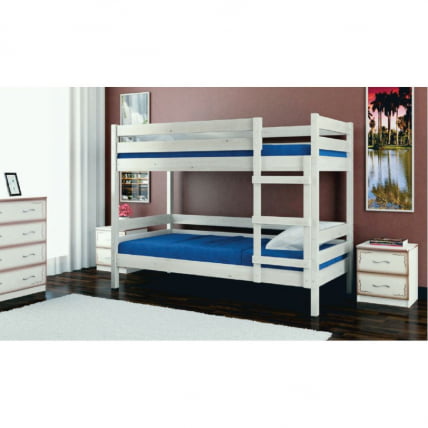 Кровать двухъярусная без основания Джуниор 200х90 Белый античный_1