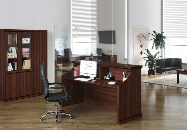 Стойка ресепшн БЕРН БРН8690102 Темный орех / BERN BRN8690102_2