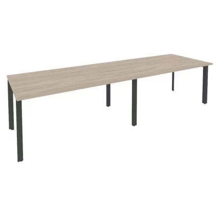 Стол переговорный (2 столешницы) ONIX O.MP-PRG-2.4 Дуб Аттик/Антрацит_0