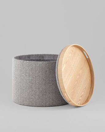 Пуф с ящиком Хюгге L букле серый_3