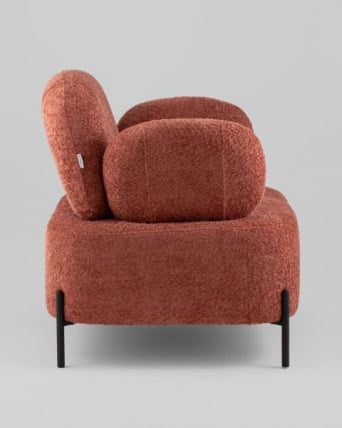 Кресло Кэнди ткань с подлокотниками букле коралловый_5