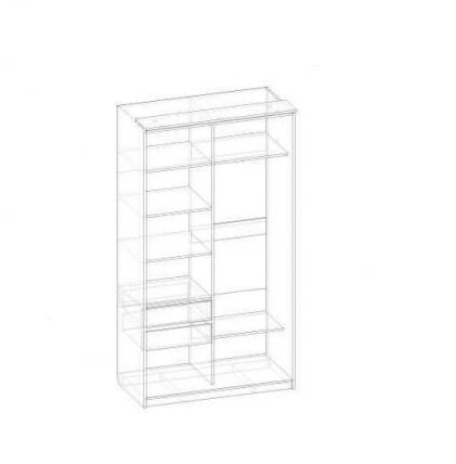 Шкаф-купе Импульс SN 16.07 Дуб сонома/белый глянец_1