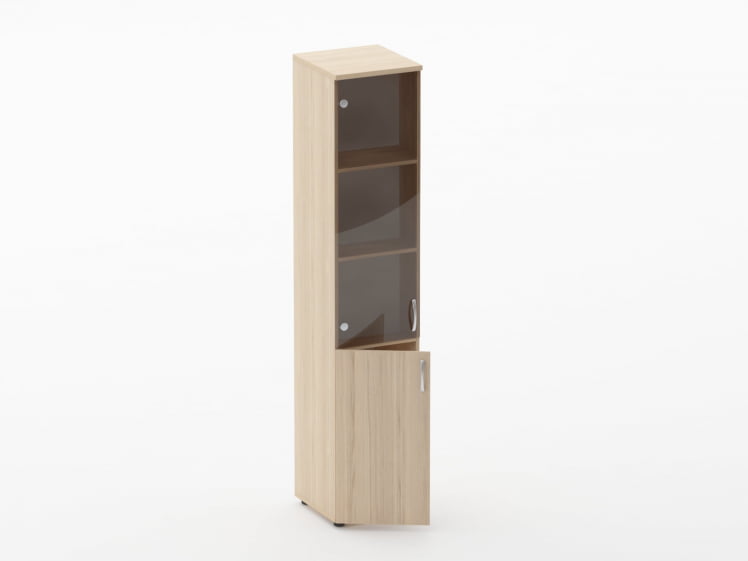 Шкаф высокий со стеклом Glassy 6.19.15Л Орех_1