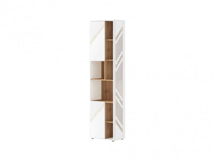 Стеллаж (лев/прав) Монако 903.57 Дуб Вотан / Белый шпон / Альпийский белый_0