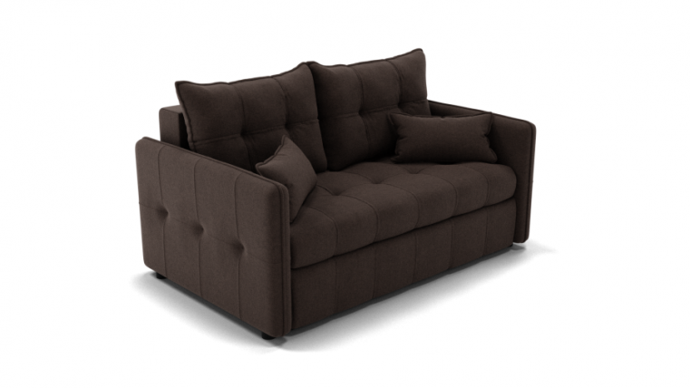 Диван Палермо (ЗР) Цвет фасада: Коричневый; Тип: Прямой; Материал фасада: Металл/Велюр_0