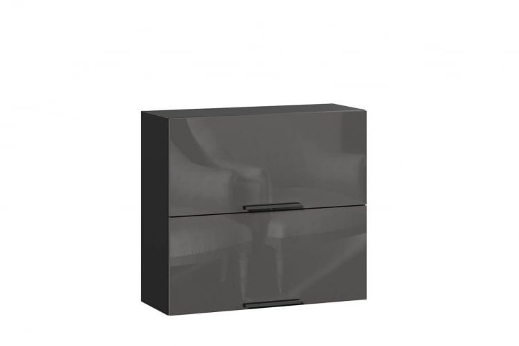 Шкаф кухонный 800 горизонтальный с 2 дверями Герда ЛД 279.760.000.123 Черный/Черный/Антрацит_0